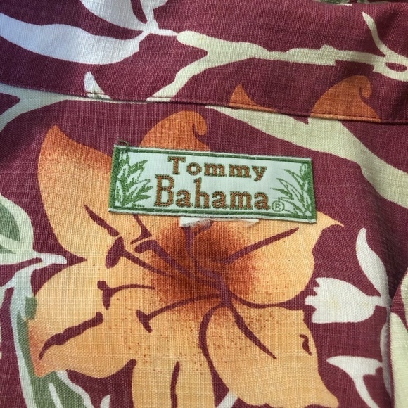 TOMMY BAHAMA Silk Tie Front Floral Blouse Size S - Picture 4 of 7